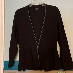 Ann Taylor Black Peplum sweater Size Large Petite